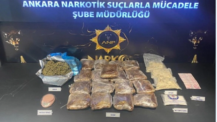 Ankara'da uyuşturucu operasyonu: 3 şüpheli gözaltına alındı