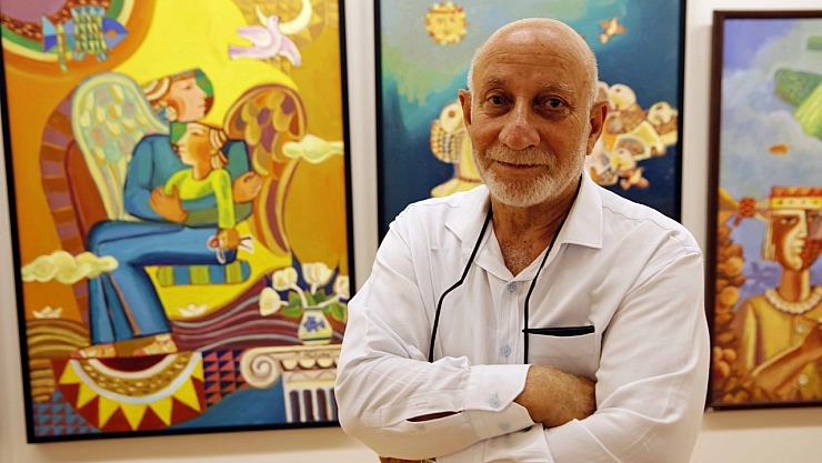 Anneler ve çocuklar temalı resim sergisi