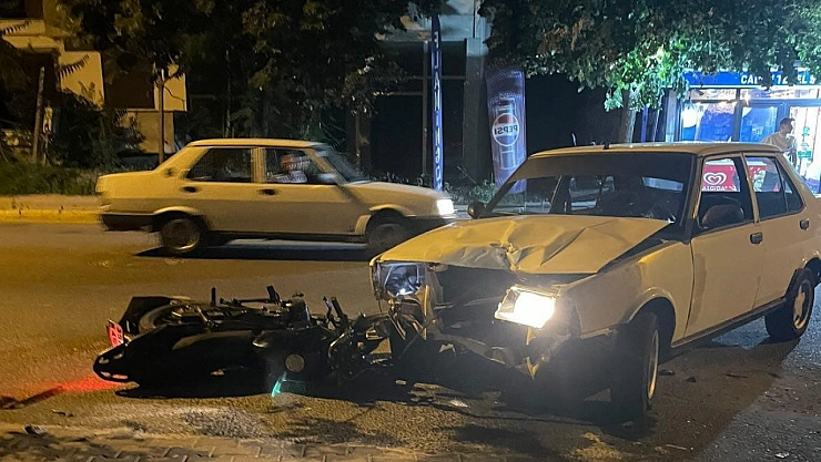 Babaeski'de otomobil ile motosiklet çarpıştı: 1 yaralı