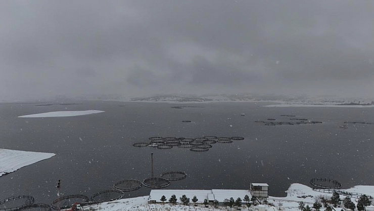 Bahçelik Barajı'nda Kış Güzelliği