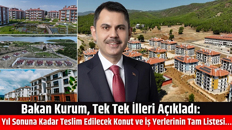 Bakan Kurum, Tek Tek İlleri Açıkladı: Konut ve İş Yerlerinin Tam Listesini Paylaştı…