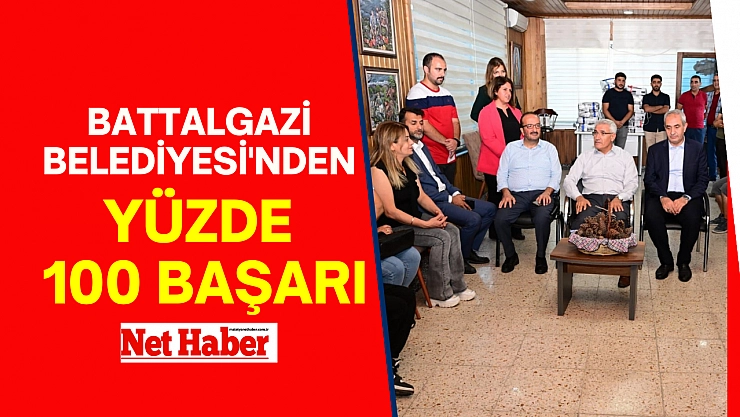 Battalgazi Belediyesi'nden yüzde 100 başarı