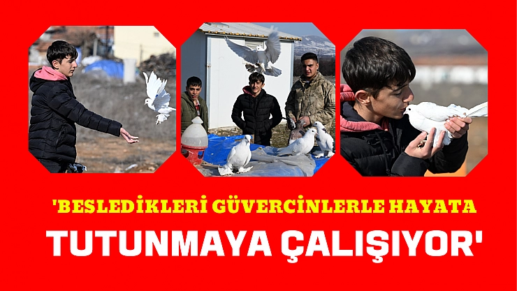 'Besledikleri güvercinlerle hayata tutunmaya çalışıyor'