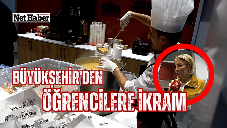 Büyükşehir'den öğrencilere ikram