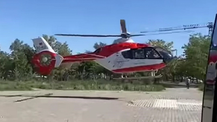 Çukurcalı hasta helikopterle Van'a kaldırıldı