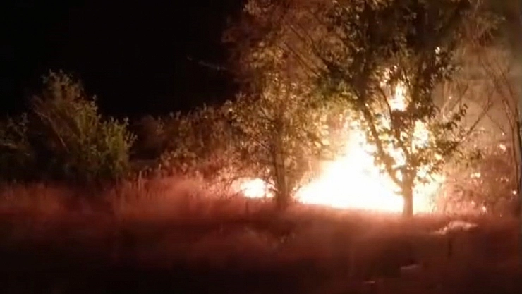 Darende'de ot yangını