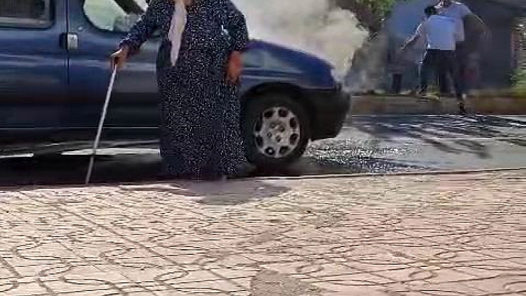 Diyarbakır'da faciadan dönüldü: Yaşlı kadın son anda kurtuldu