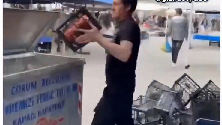 Domatesleri Çöpe Döken Satıcıya Milyonluk Ceza!