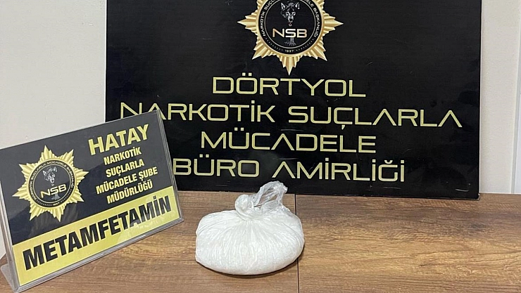 Durdurulan araçta 650 gram metamfetamin ele geçirildi