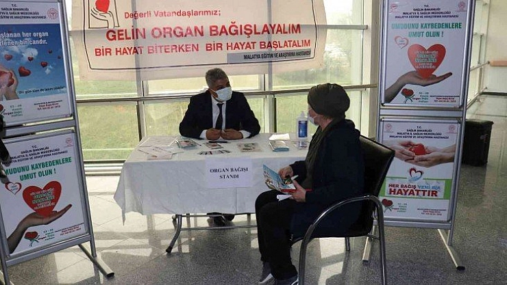 Organ bağışı standı kuruldu
