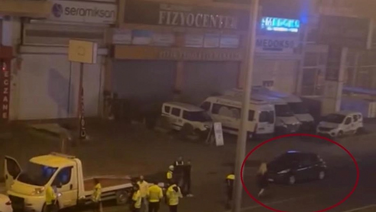 Ehliyeti alınan alkollü sürücü sinir krizi geçirdi