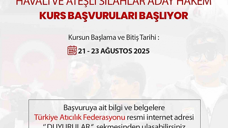 Aday hakem kursu düzenlenecek