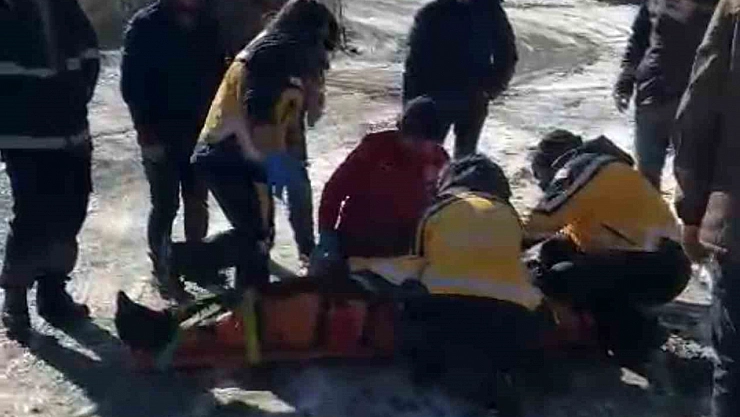 Yardımına ambulans helikopter yetişti