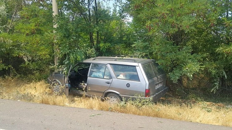 Elektrik direğine çaptı
