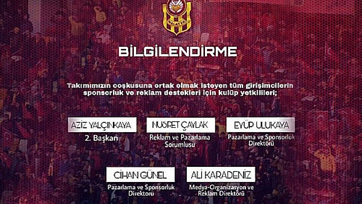Reklam ve sponsorluk uyarısı 