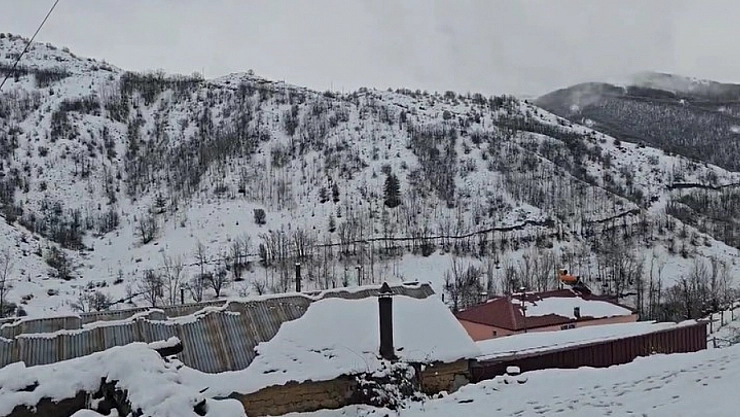 Erzincan'da kar yağışı etkili oldu