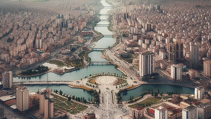 Fırat Nehri ile Malatya'nın buluşmasını Yapay Zekaya çizdirdik! 