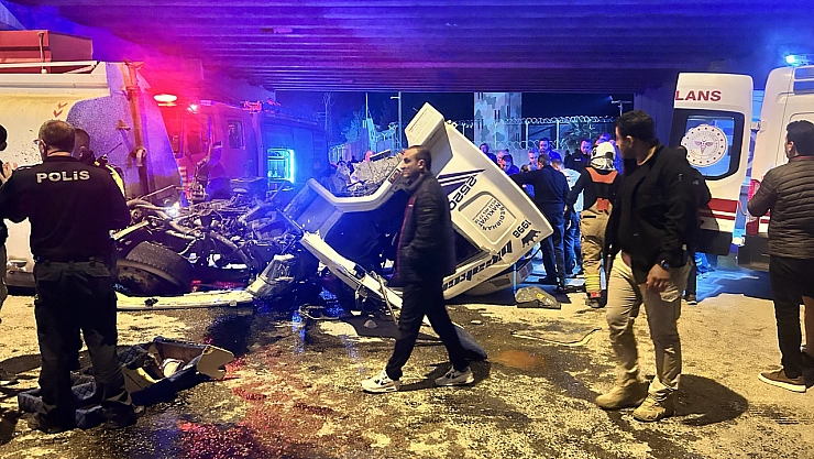 Freni patlayan arazöz duvarına çarptı: 1 ölü, 1 yaralı