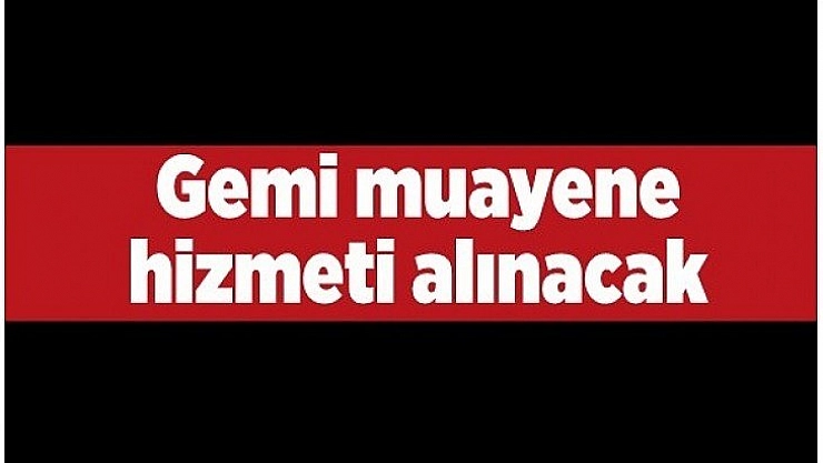 Gemi muayene hizmeti alınacak
