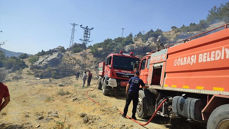 Gölbaşı'nda orman yangını