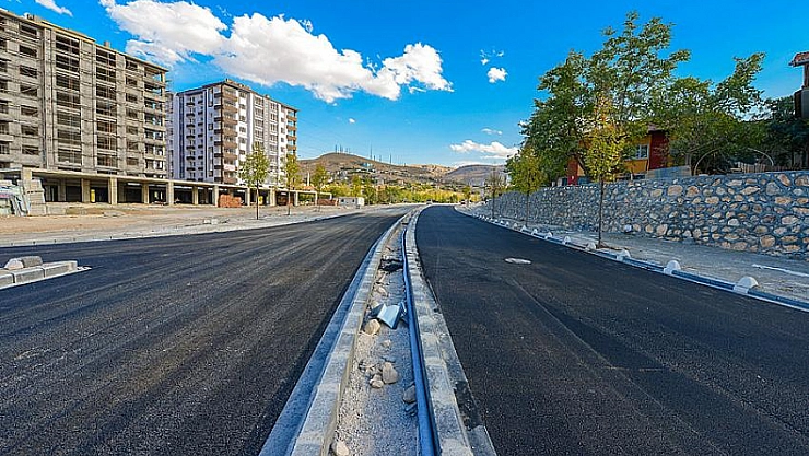 Göztepe Caddesi asfaltlandı 