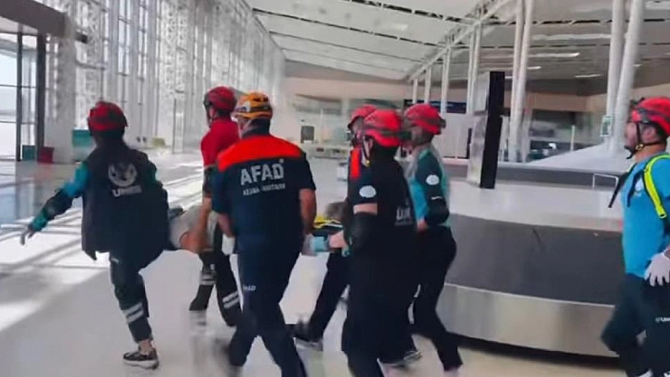 Havalimanı'nda deprem tatbikatı düzenlendi