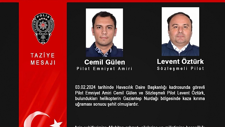 Helikopter kazasında şehit olan polislerin isimleri açıklandı