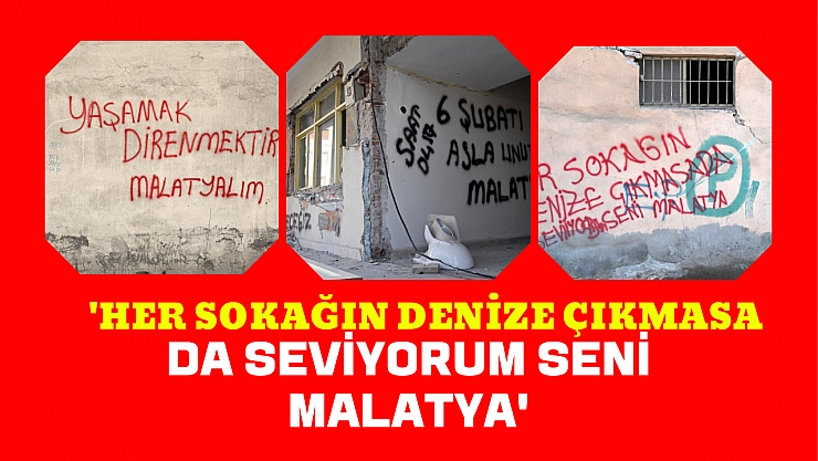 'Her sokağın denize çıkmasa da seviyorum seni Malatya'