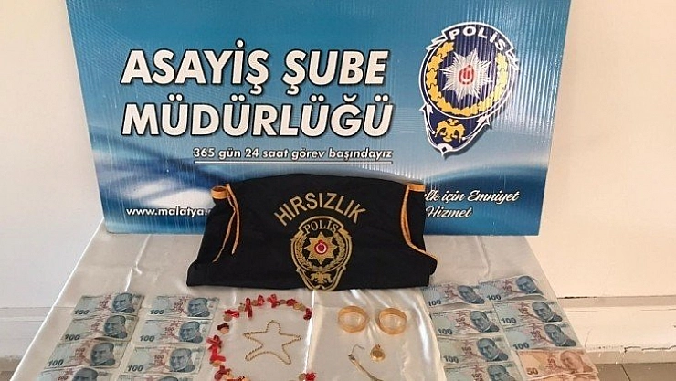 Altın ve para çalan hırsız yakalandı