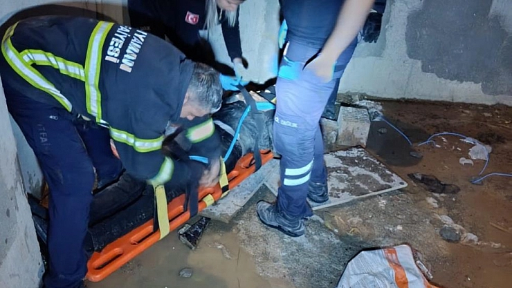 İnşaat boşluğuna düşen işçi yaralandı