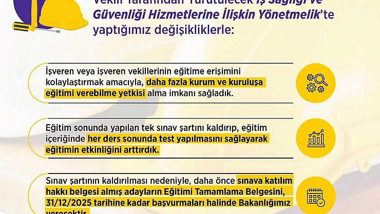 İş sağlığı ve güvenliği her iş yerinde önceliğimiz