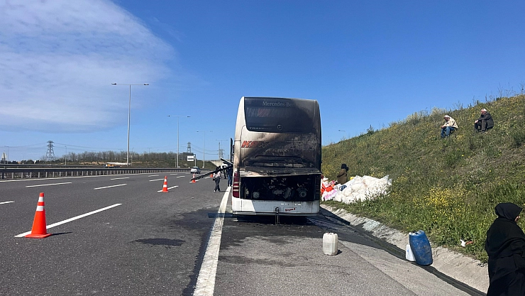 İstanbul'dan Malatya'ya gelen otobüste yangın çıktı!