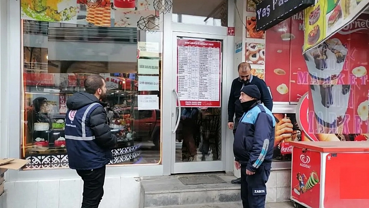 İşyerlerinde fiyat listesi denetimi