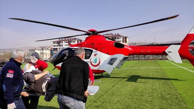 Helikopterle yetiştirildi