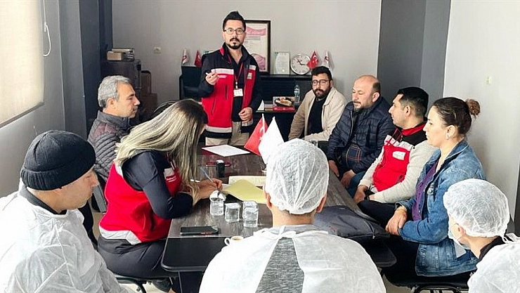 Kanatlı eti parçalama tesisinde denetim yapıldı