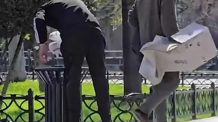 Kayseri'de garip anlar: Kimse ne yaptığını anlamadı