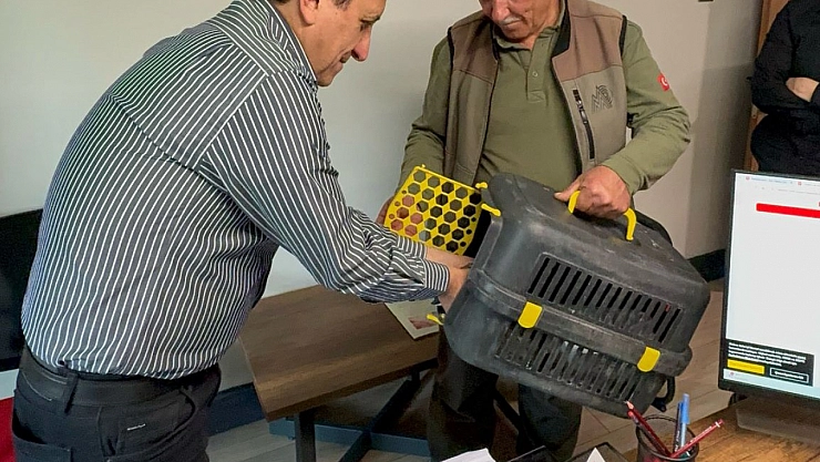 Kayseri'de nesli tükenmekte olan balaban kuşu görüldü