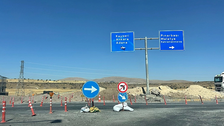Kayseri–Malatya Yolunda Sürpriz Engel! Çıkış İstikameti Kapalı