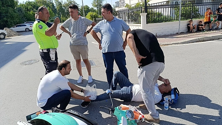 Kazada yaralanan sürücüye buzlu tedavi