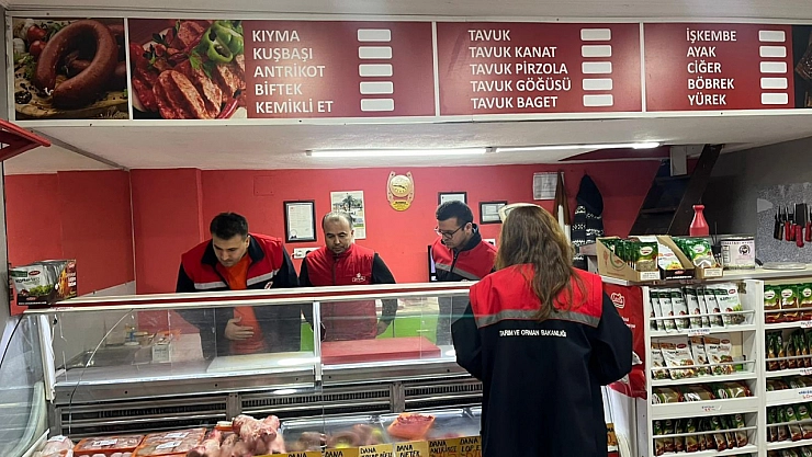 Kilimli'de kasaplara yönelik hijyen ve güvenlik denetimi