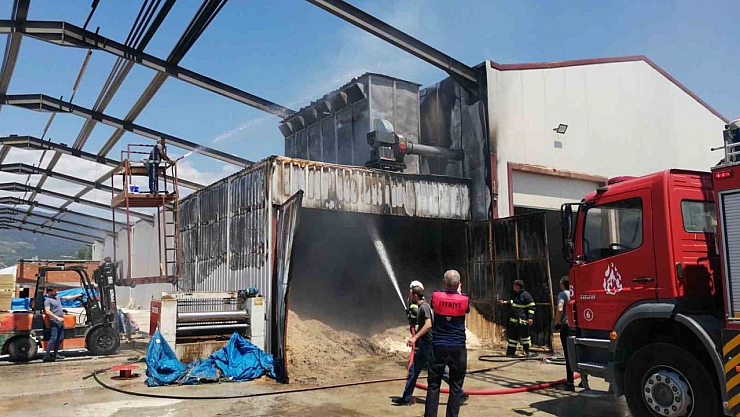 Kereste fabrikasında yangın!