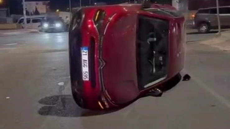 Kontrolden çıkan araç takla attı: 1 yaralı