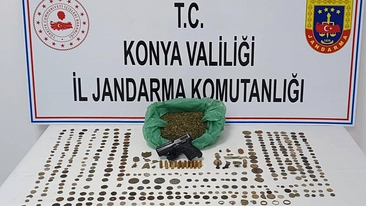 Konya'da jandarmadan tarihi eser operasyonu