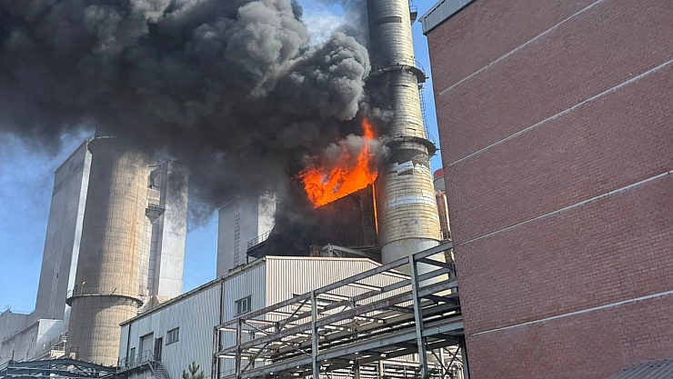 Konya Şeker'e bağlı Kangal Termik Santrali'nde yangın
