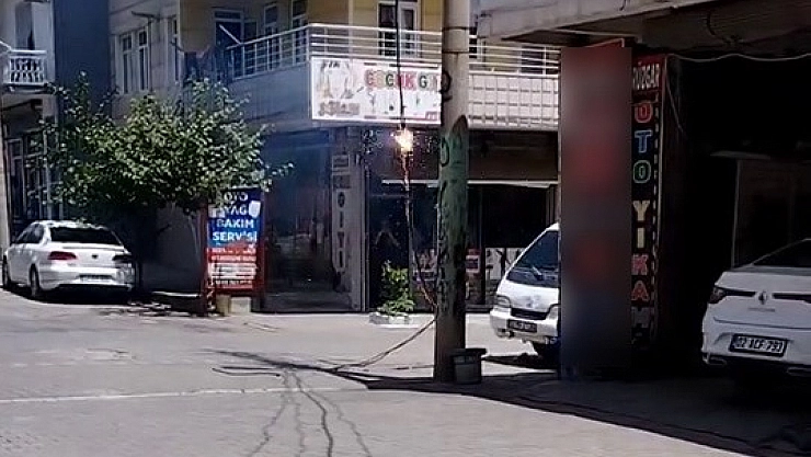 Kopan elektrik hattı yandı