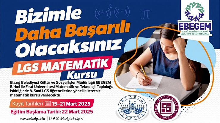 LGS Öğrencilerine Ücretsiz Matematik Kursu