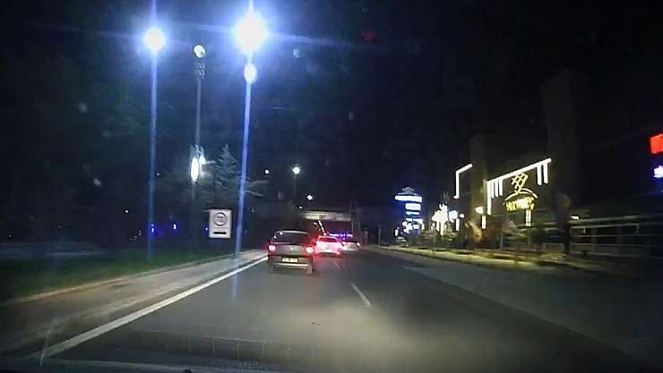 Makas atan sürücü kameralara yansıdı