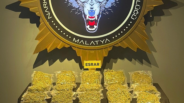 Malatya'da 12 kilo 800 gram esrar ele geçirildi