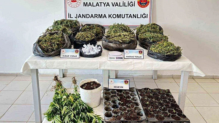 Malatya'da zehir tacirlerine darbe: Kilo kilo esrar yakalandı