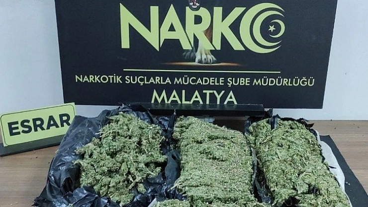 3 kilo esrar ele geçirildi